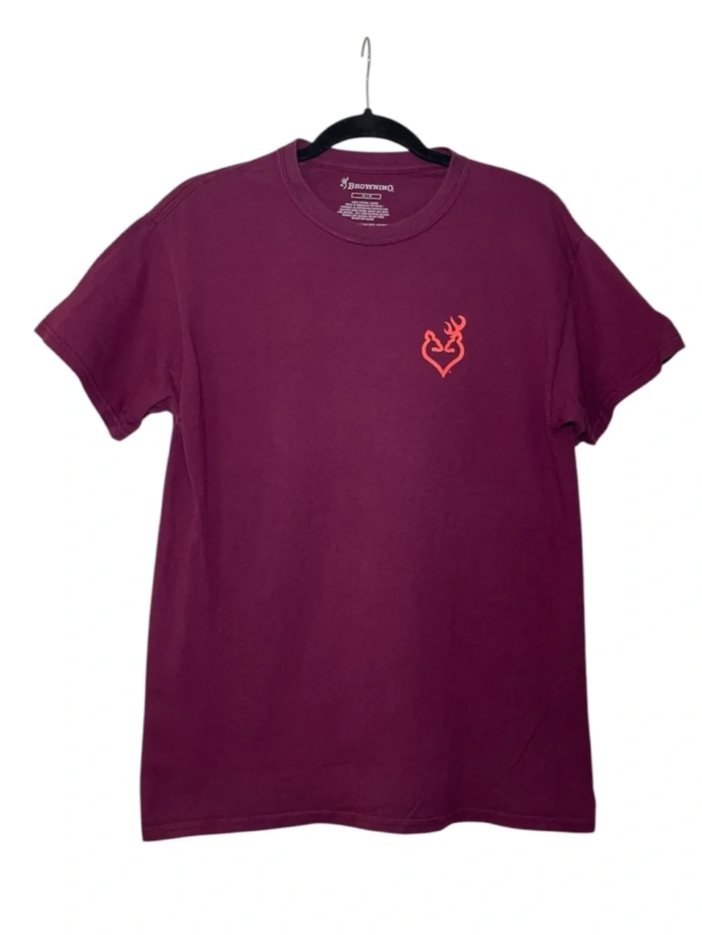 Browning Women’s Maroon Outdoors Hunter Graphic Short Sleeve Tee Size Medium